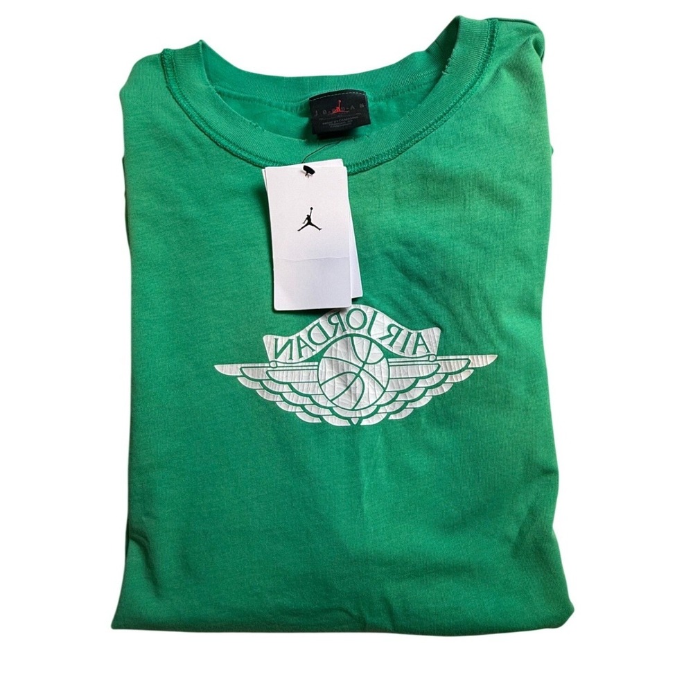 Jordan Mens Green Distressed Wings Graphic T-Shirt IB3130-324 XL NWT-2392